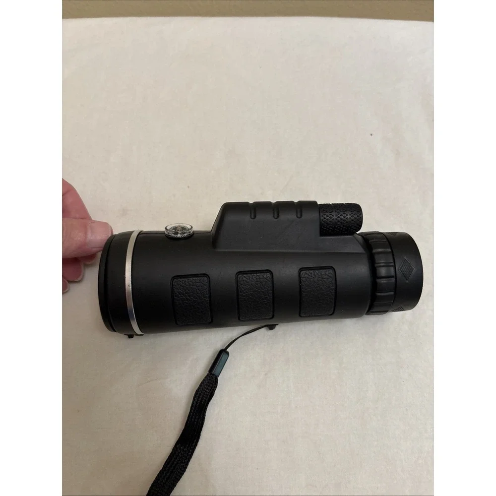 40x60 HD Monocular Telescope 1500m/9500m High Power with Compass Black